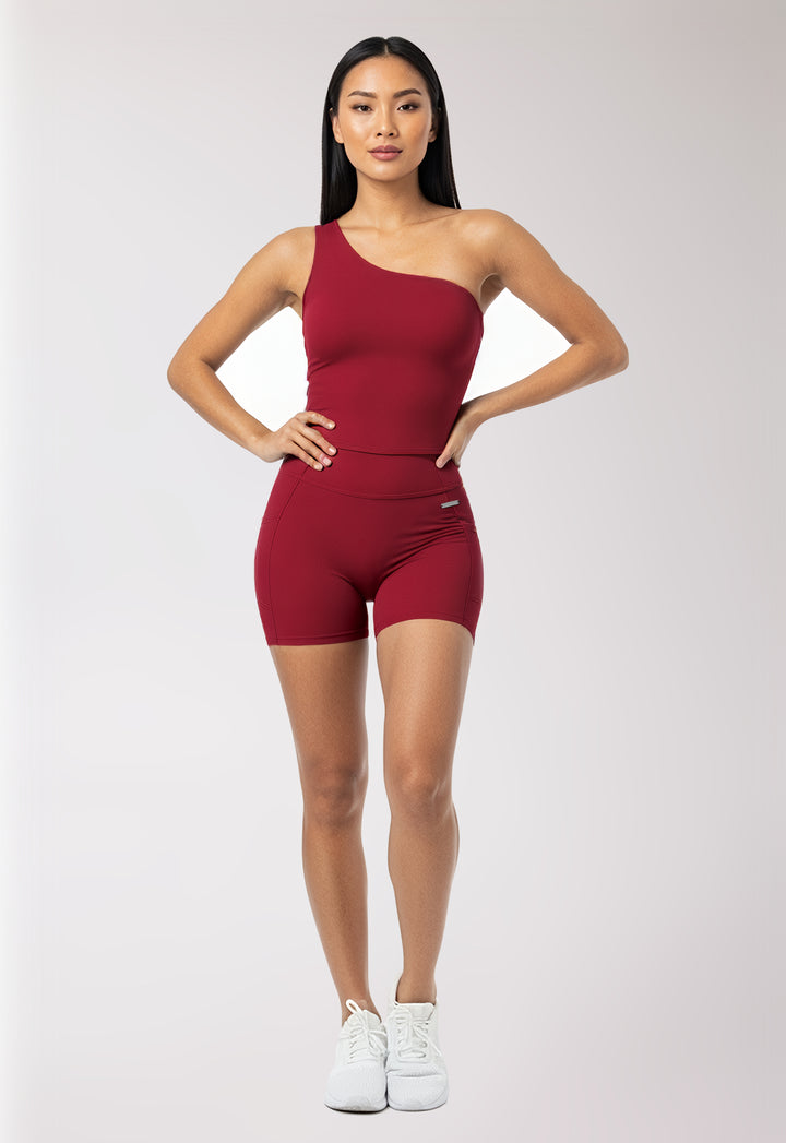 One-shoulder Top 'Take Another Look' - Red Dahlia