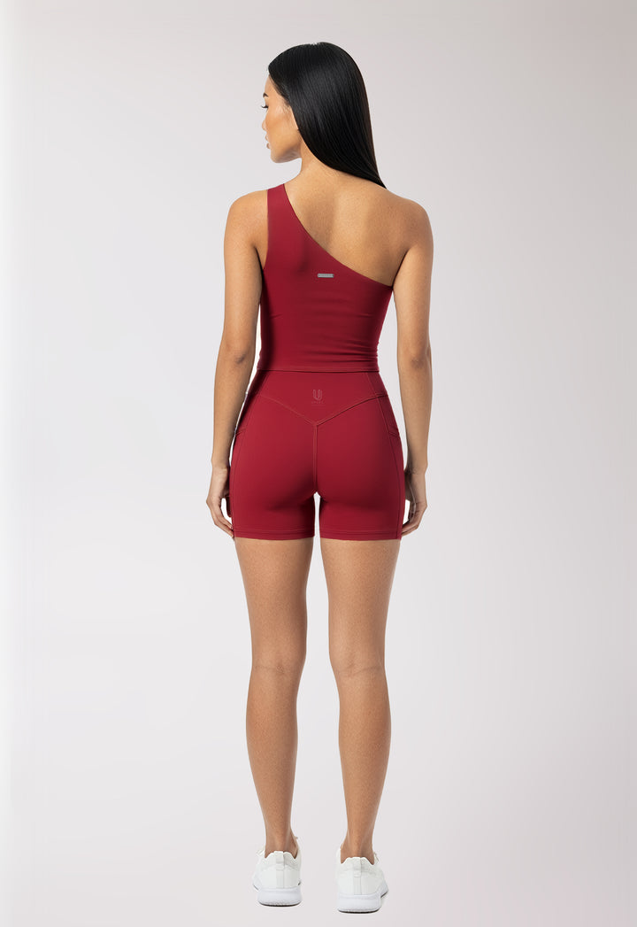 One-shoulder Top 'Take Another Look' - Red Dahlia