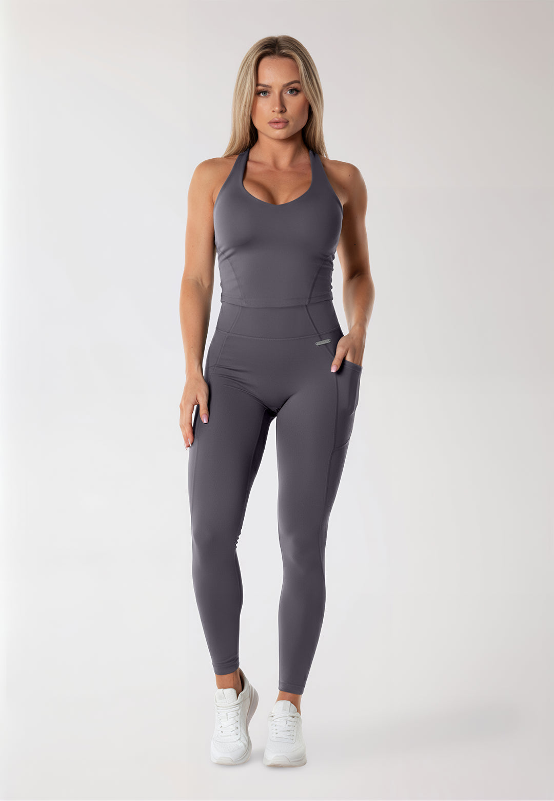 Crossback Tank Top 'Stay Balanced'  - Polar Night