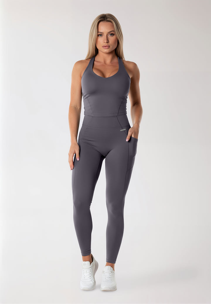 Crossback Tank Top 'Stay Balanced'  - Polar Night