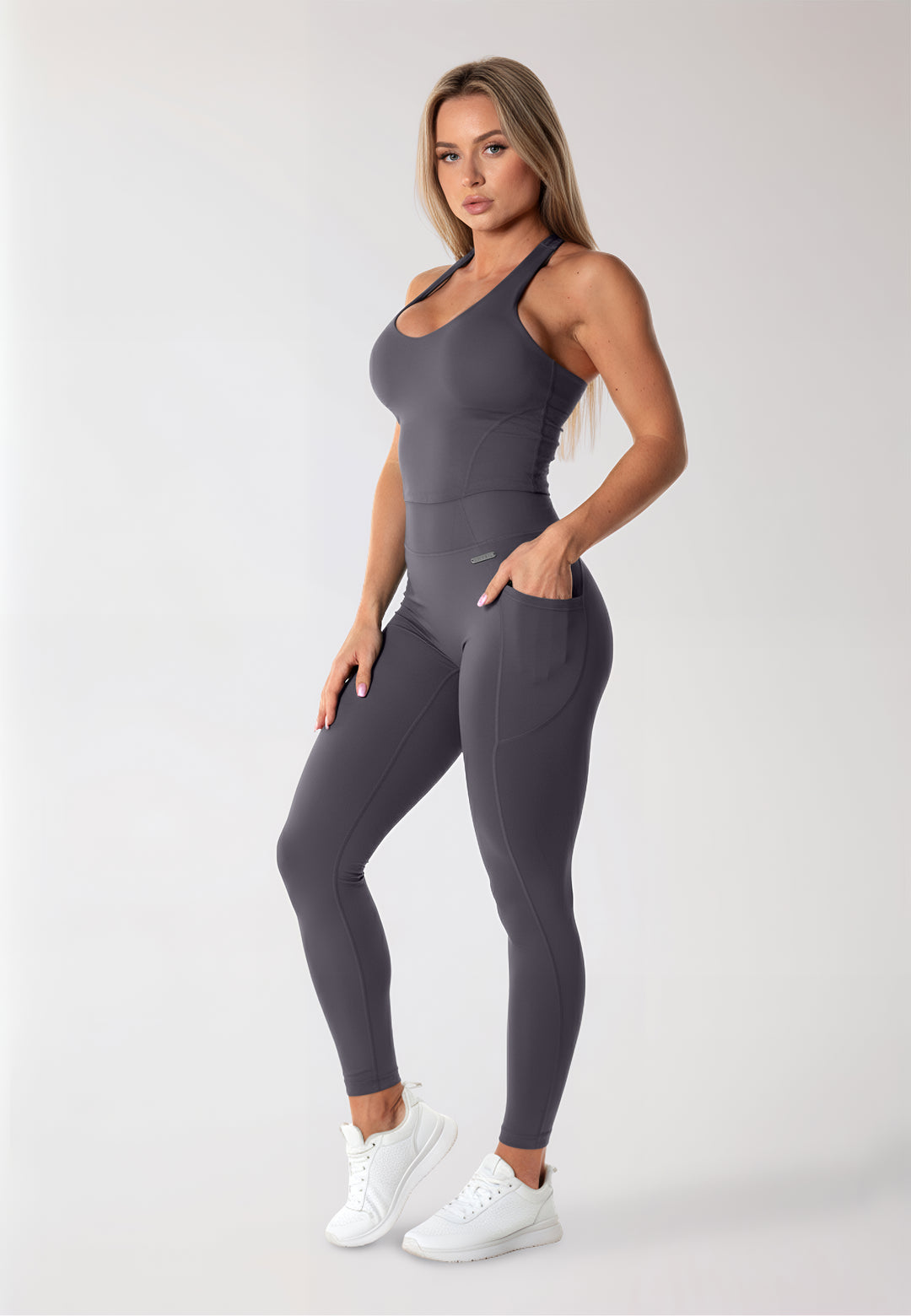 Crossback Tank Top 'Stay Balanced'  - Polar Night
