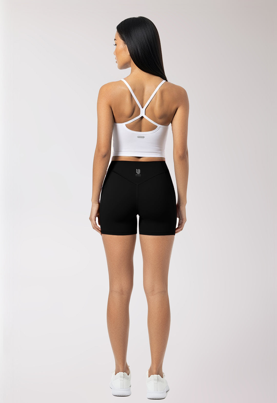 High square neck keyhole back top 'Match Me'  - Bright White