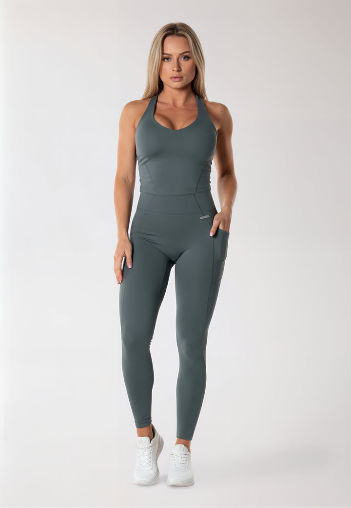 Crossback Tank Top 'Stay Balanced'  - Sea Storm