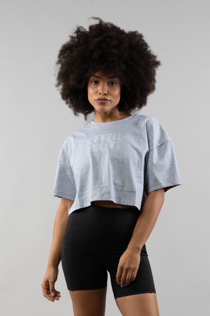 T-shirt crop surdimensionné