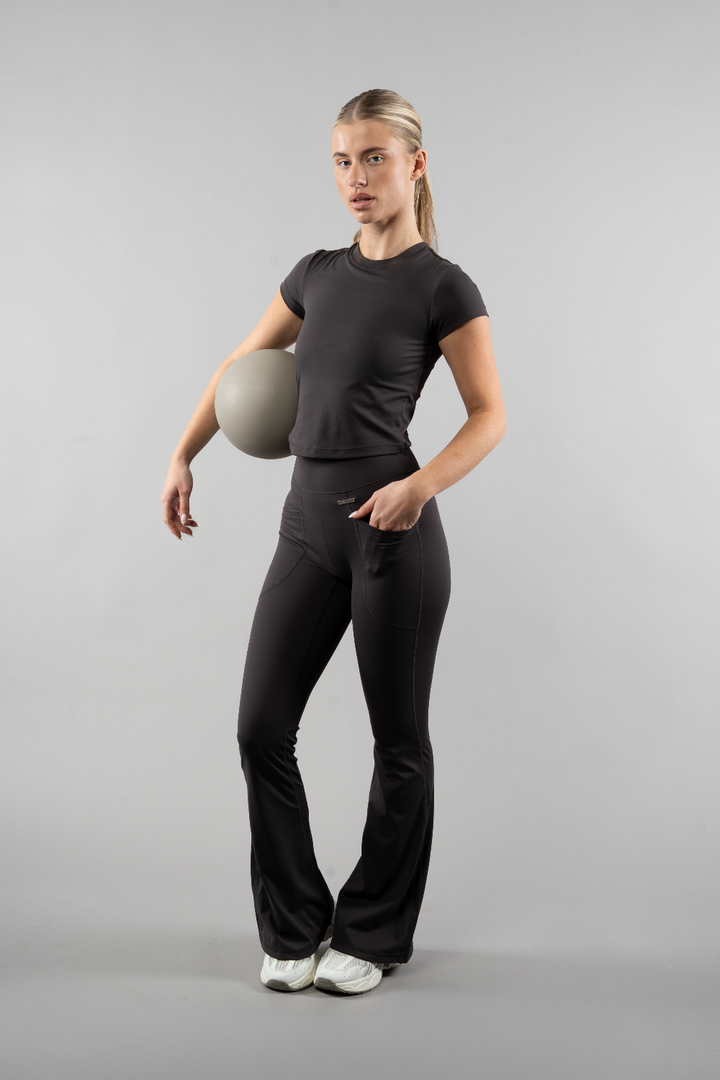 Flared Leggings (no scrunch) (M-L length)-Set The Barre