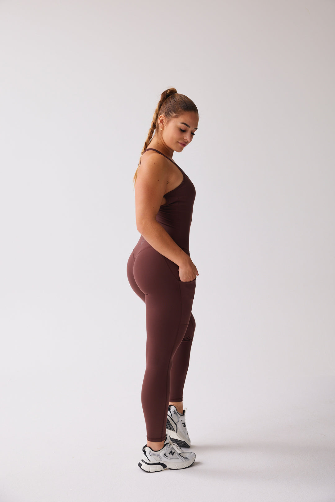 Jumpsuit 'Flex The Fit' - Coffee Bean