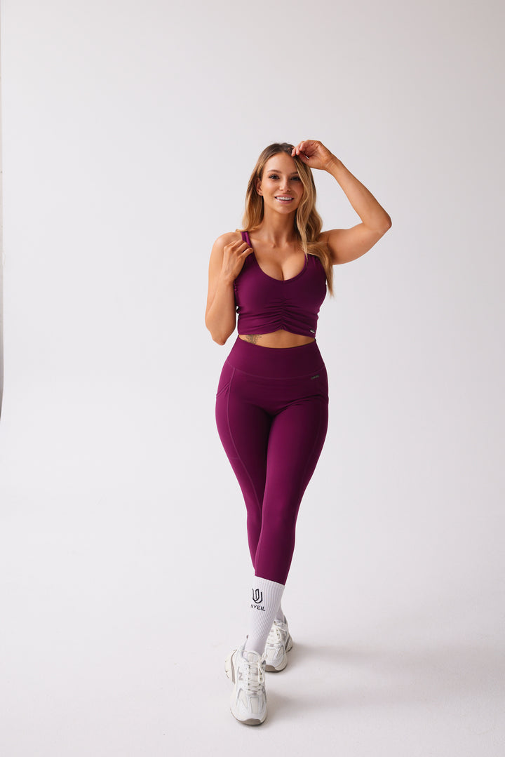 Signature Leggings 'Barbelle Du Jour' - Prune Purple