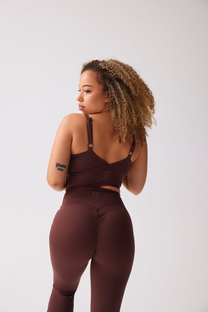 Wrap Top 'Flaunt And Flow' - Coffee Bean