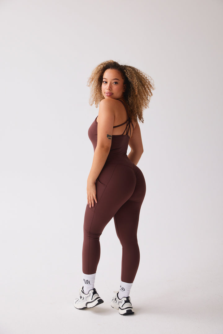 Jumpsuit 'Flex The Fit' - Coffee Bean