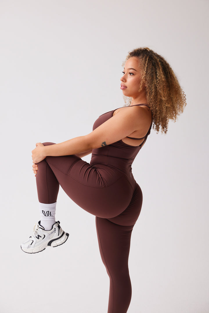 Jumpsuit 'Flex The Fit' - Coffee Bean