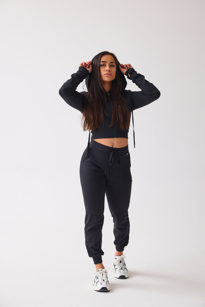 Lightweight Joggers 'Catch Me If You Can' - Midnight Black