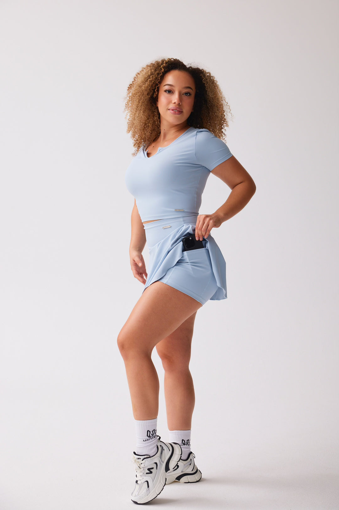 Pocketed Skorts 'For The Love Of Ace' - Sky Blue