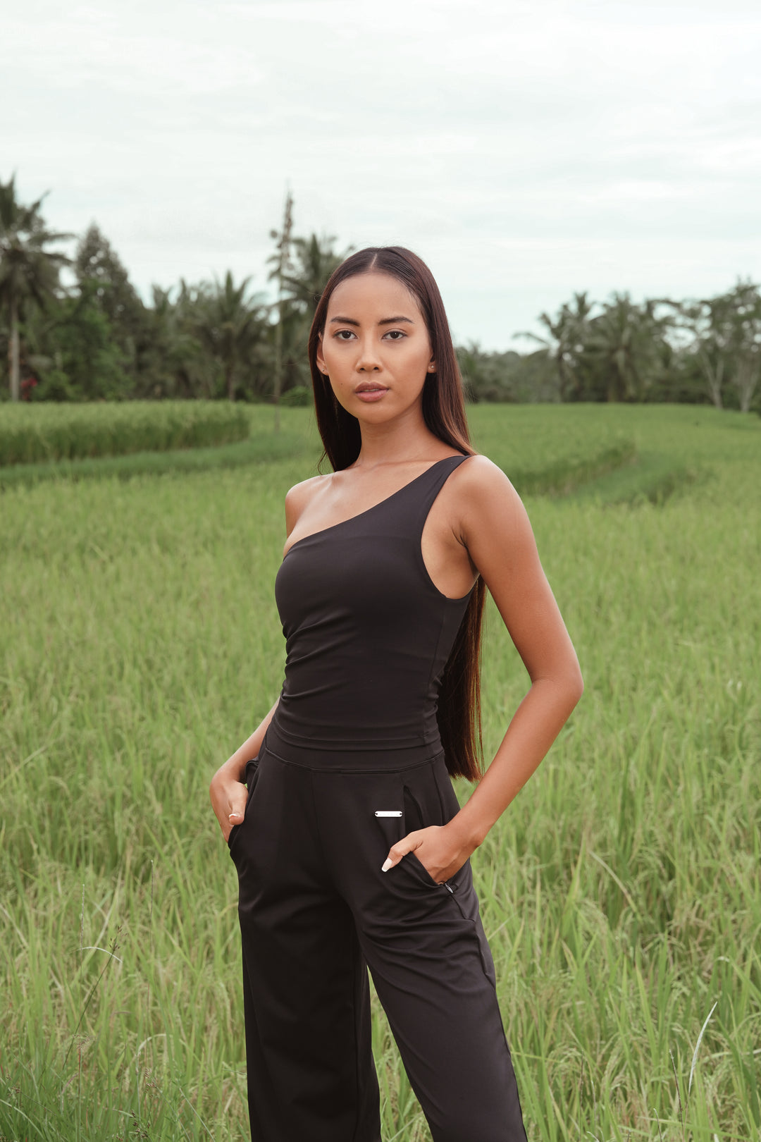 One-shoulder Top 'Take Another Look' - Midnight Black