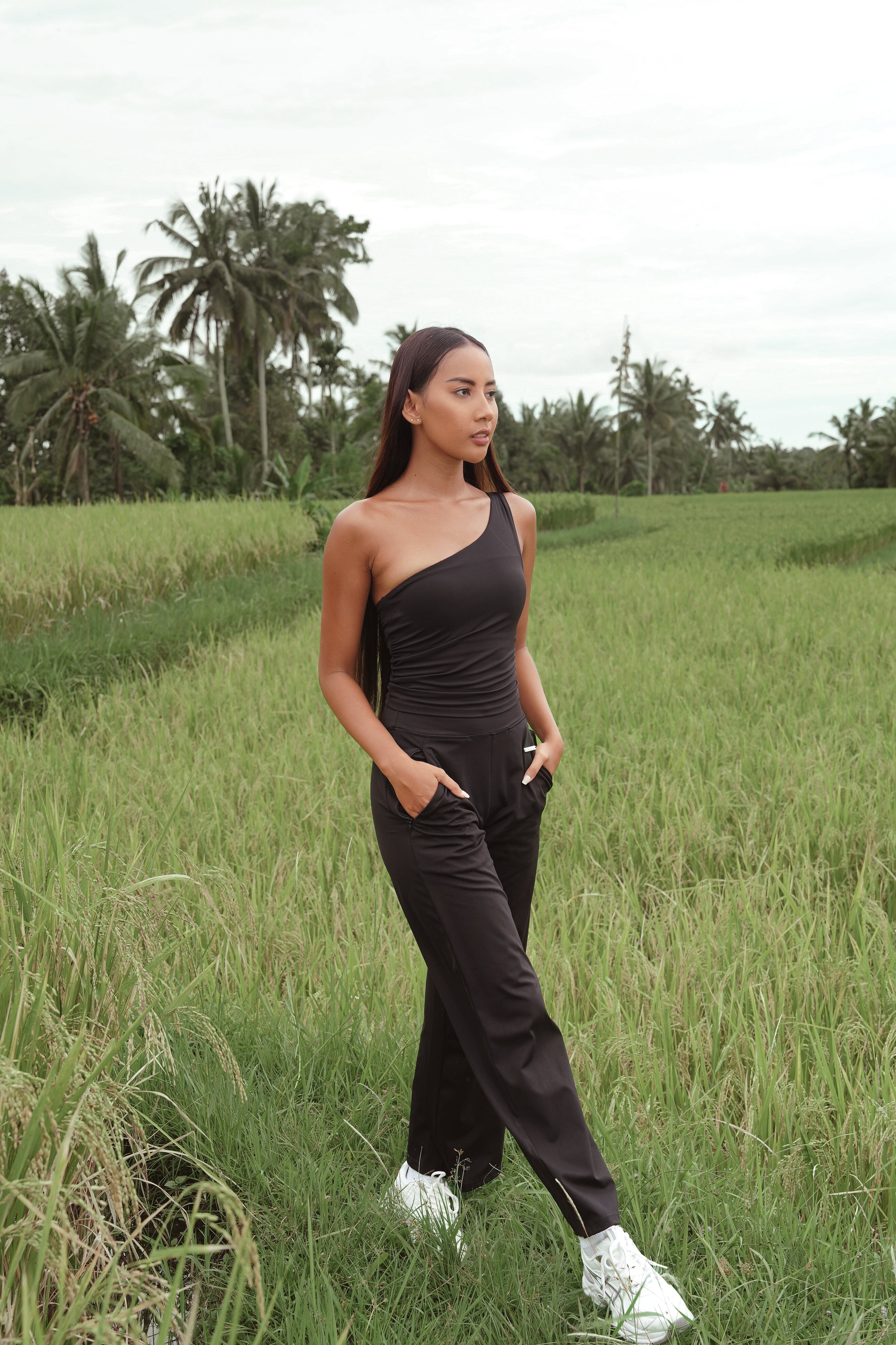 SENEE one shoulder tops ブラック Basic One Shoulder Top | Black | Tops | Shona Joy – Shona