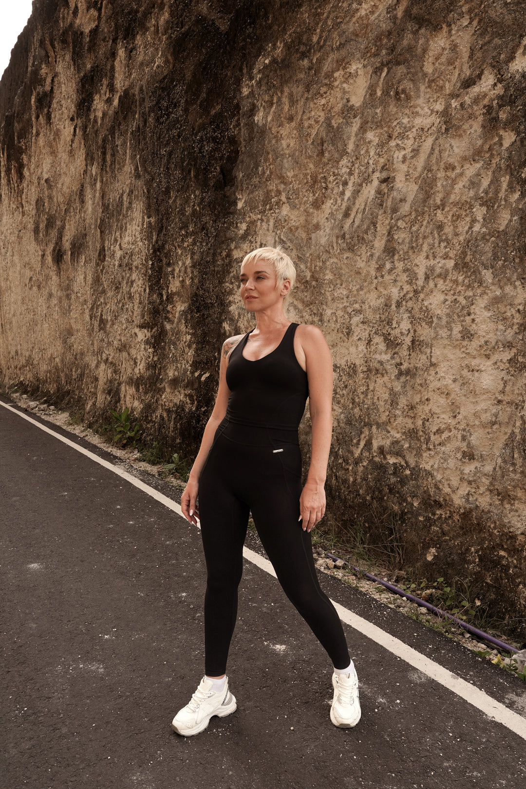 Leggings 'Stay Balanced' (NO scrunch)  - Midnight Black