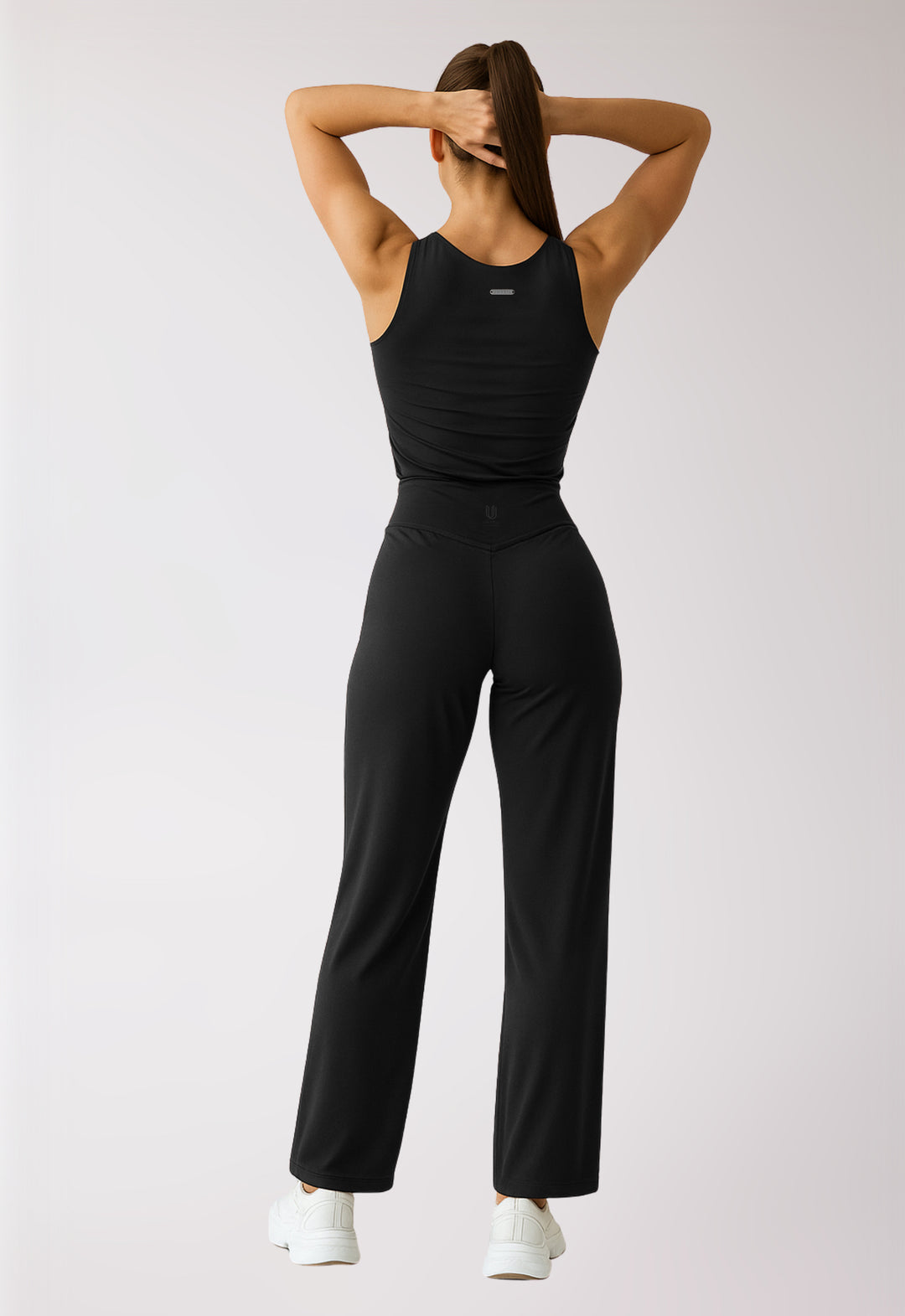 Supportive Racerback Tank Top 'Always In Motion' - Midnight Black